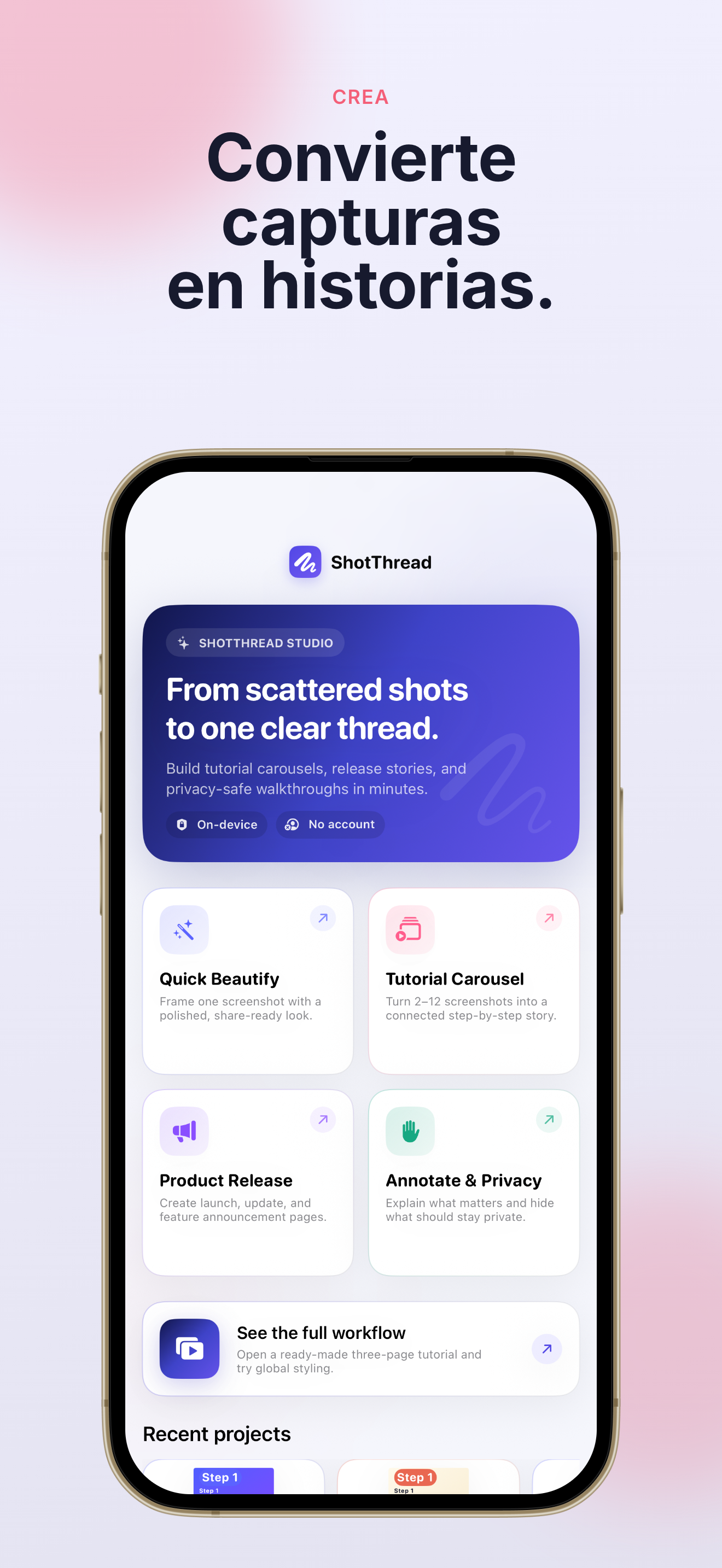 Mira ShotThread en acción en tu iPhone